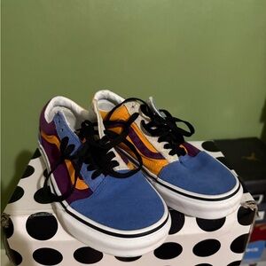 Vibrant Sneakers in Blue, Orange, and Purple